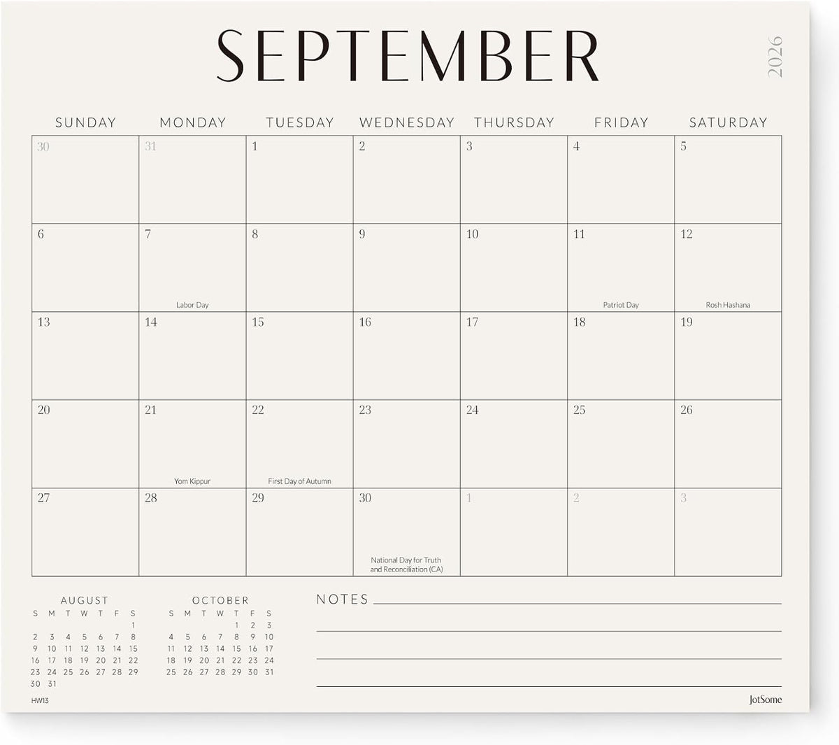 Jotsome Magnetic Calendar for Refrigerator 2026-2027