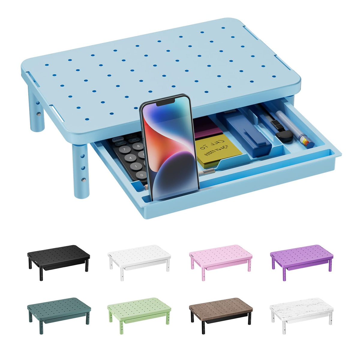 WALI Computer Monitor Stand with Storage and Pen Holder