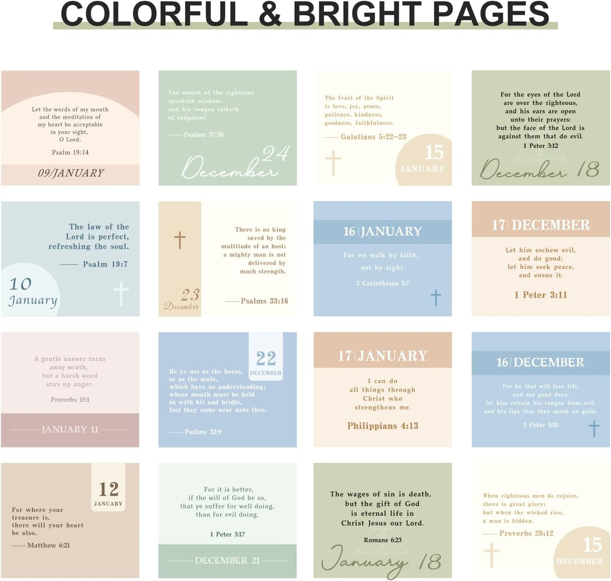 365-Day Inspirational Desk Calendar for Women - Large Coil Bound Motivational Desktop Decorations Calendar with Daily Affirmations - Cute Positive Office Desk Decor Gifts for Women (Beige)