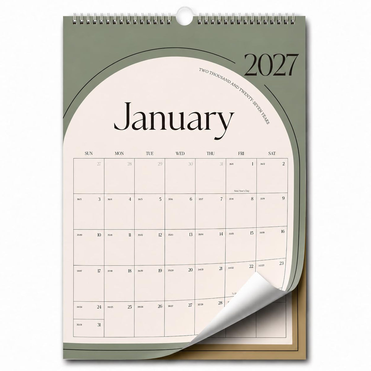 TREES Aesthetic Wall Calendar 2026-2027, 18-Month Calendar, 15" x 10"
