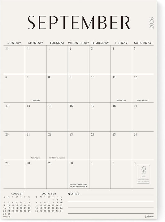 Jotsome Magnetic Calendar for Refrigerator 2026-2027
