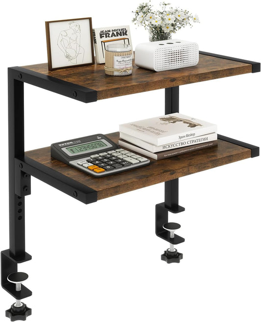 IBUYKE Clamp on Desk Organizer Shelf,Desk Extender Shelves UTMZ007H