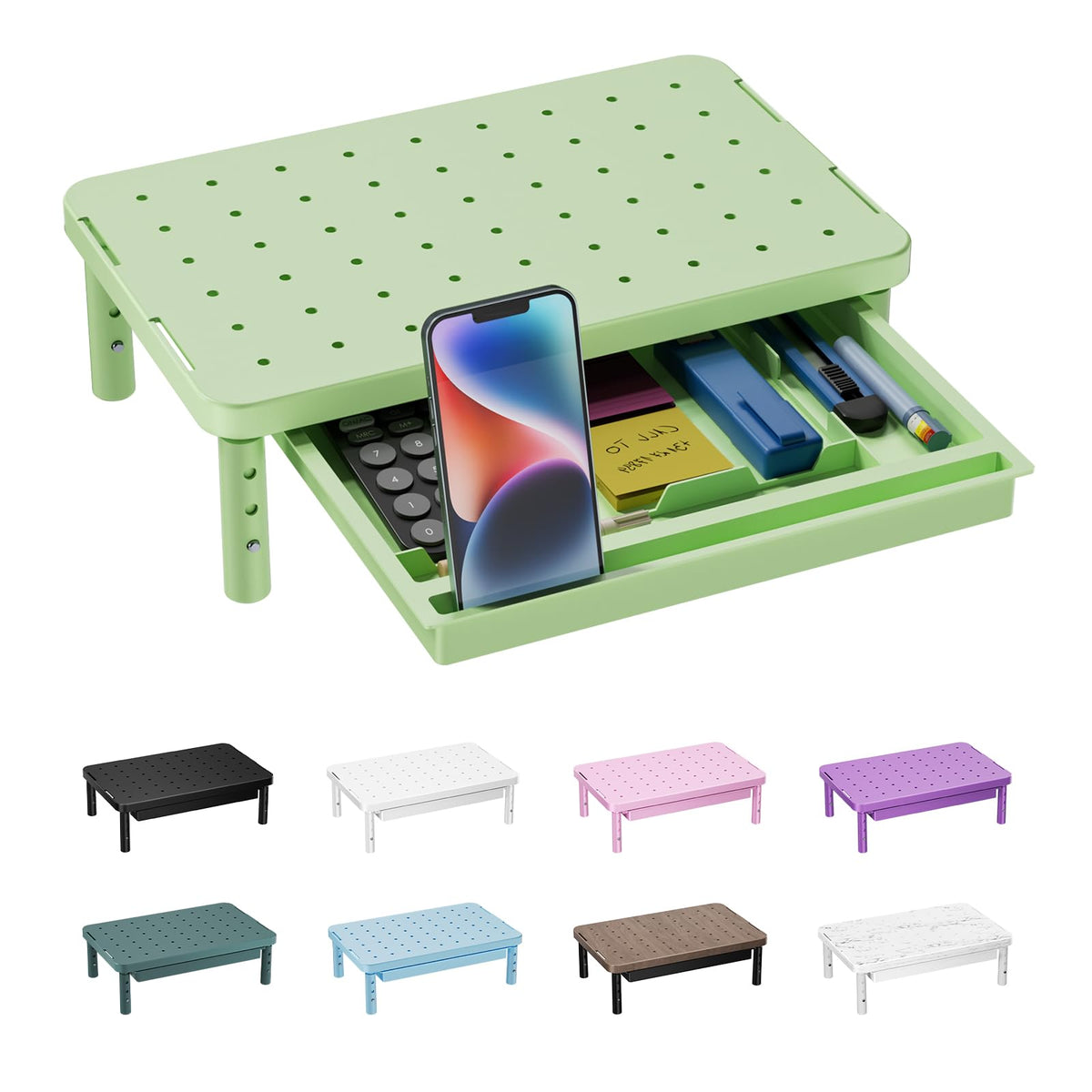 WALI Computer Monitor Stand with Storage and Pen Holder