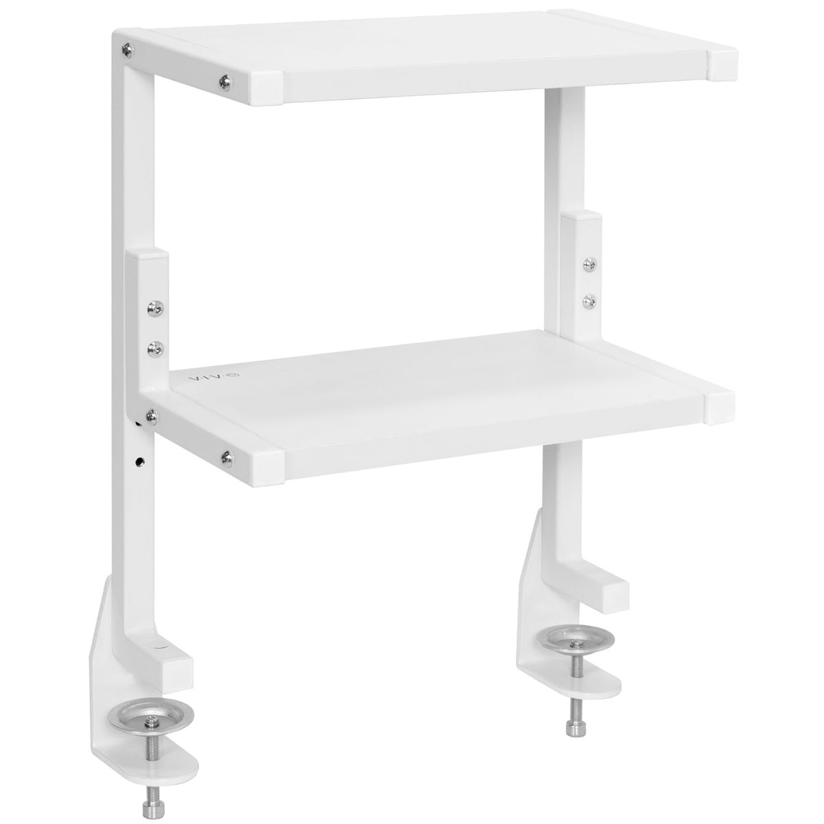 VIVO Black Clamp-on 13 inch 2-Tier Desk Shelf, STAND-SHELF2C