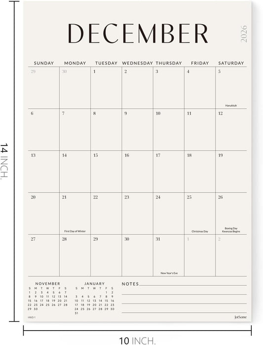 Jotsome Magnetic Calendar for Refrigerator 2026-2027