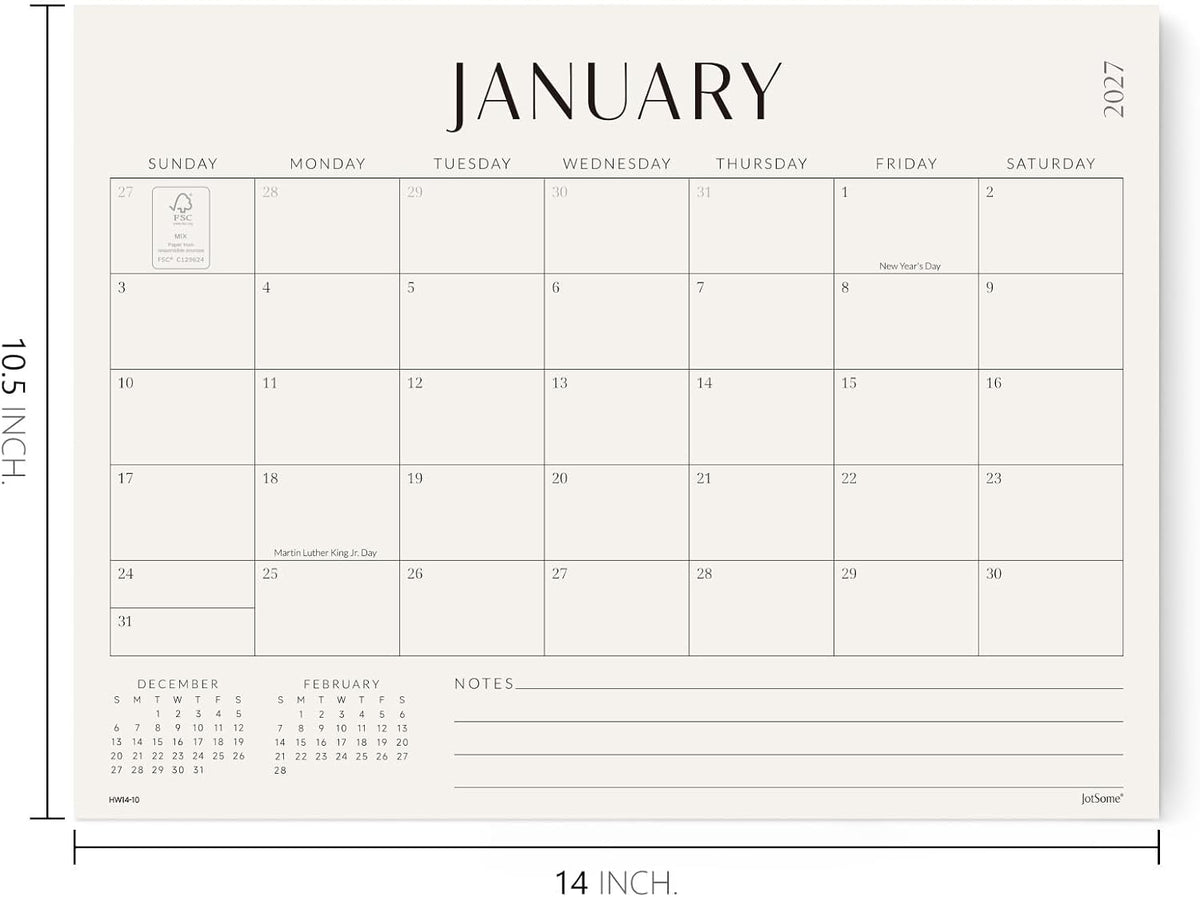 Jotsome Magnetic Calendar for Refrigerator 2026-2027