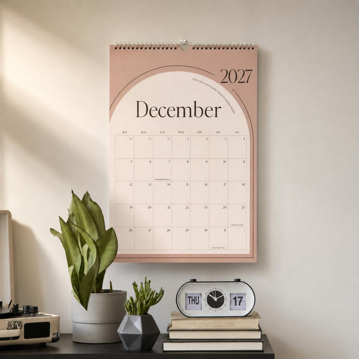 TREES Aesthetic Wall Calendar 2026-2027, 18-Month Calendar, 15" x 10"