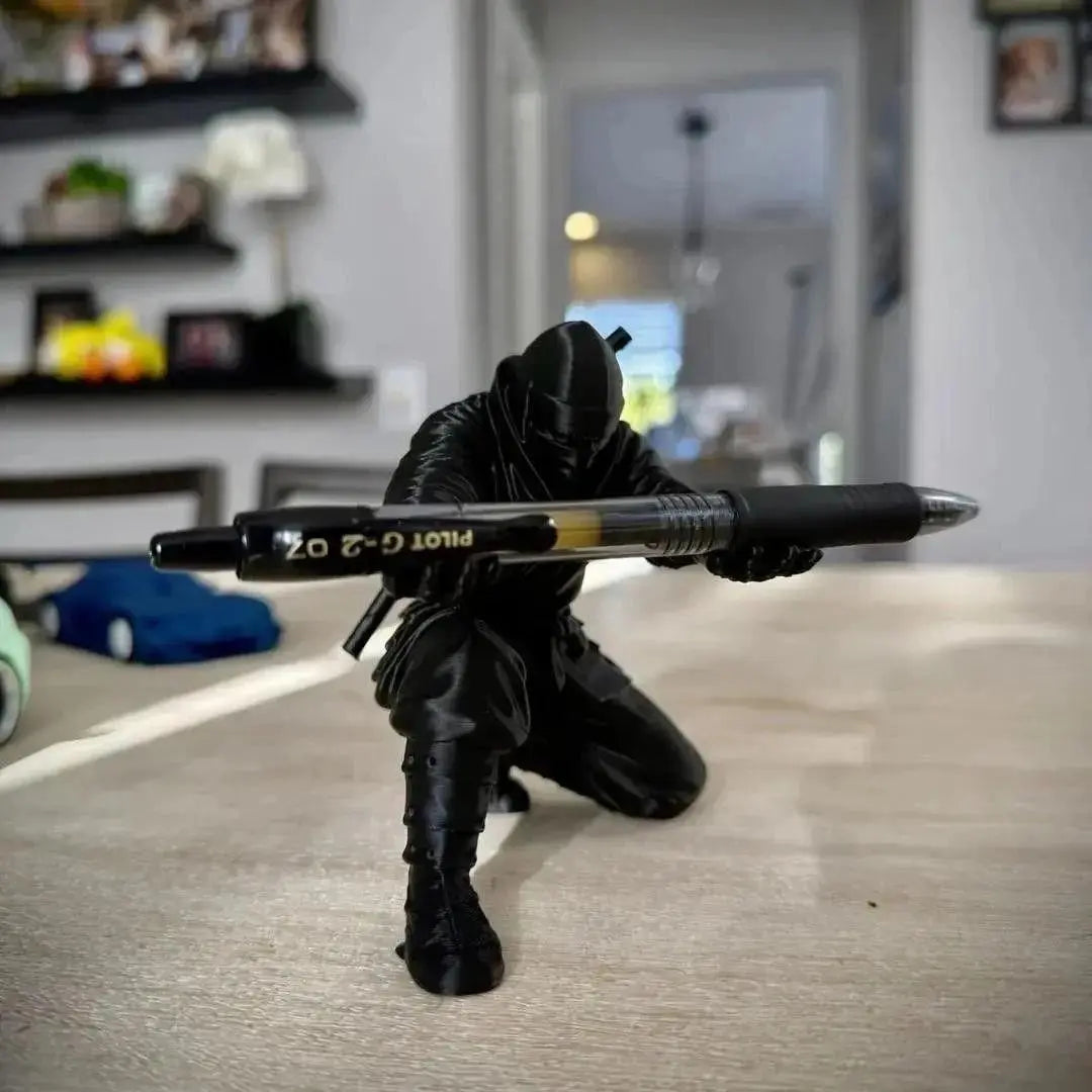2 Piece Set Fashion Ninja Pen Holder, 3D Printed Samurai Model, Desktop Decorative Item, Unique Pen Stand, Office Accessories, Aesthetic Desk Accessories, Office Desk Accessory