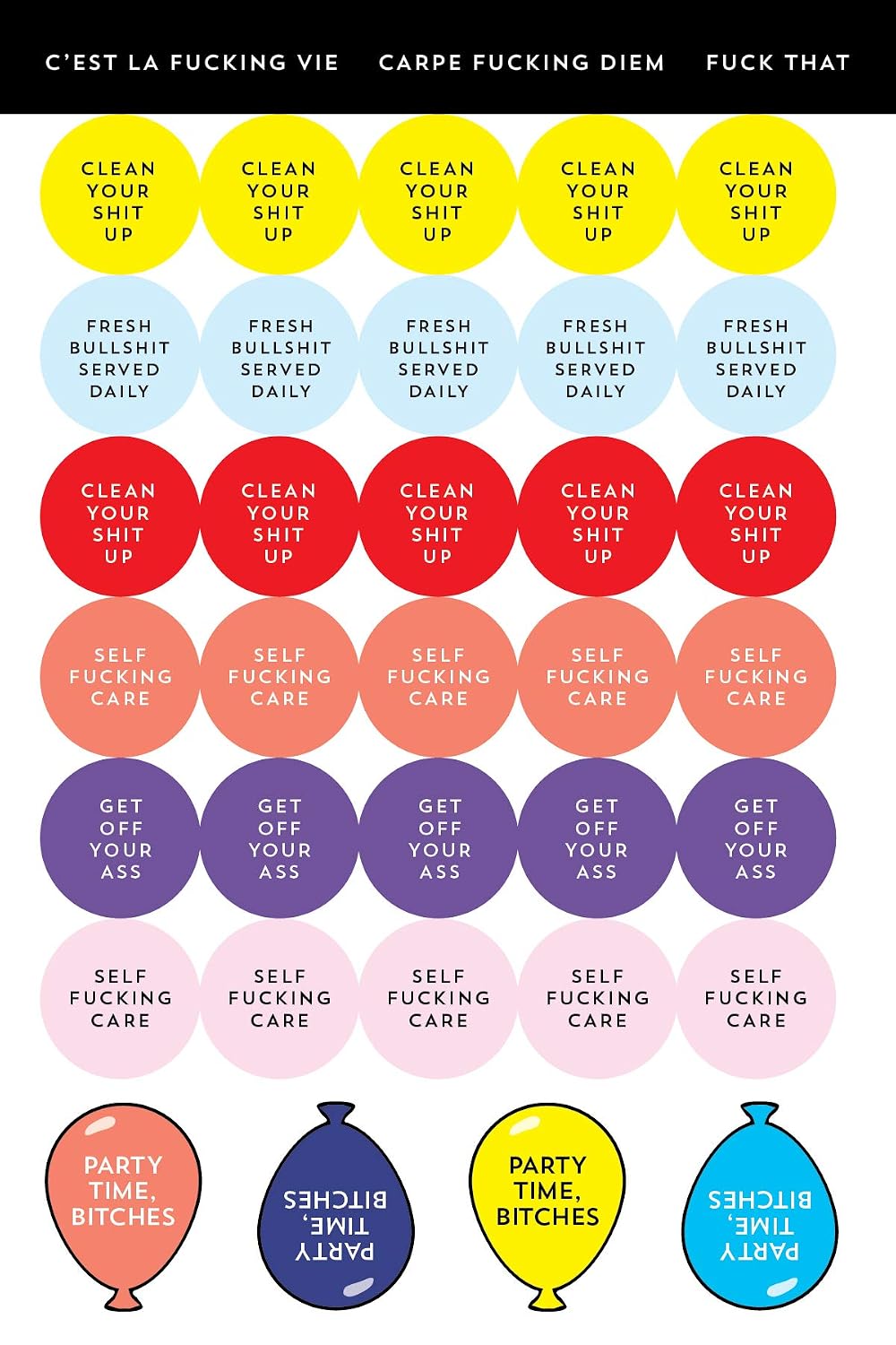 F*cking Planner Stickers: 500+ Funny Adult Stickers to Control Your Sh*t (Journal Variety Pack, White Elephant Gift) (Calendars & Gifts to Swear By)