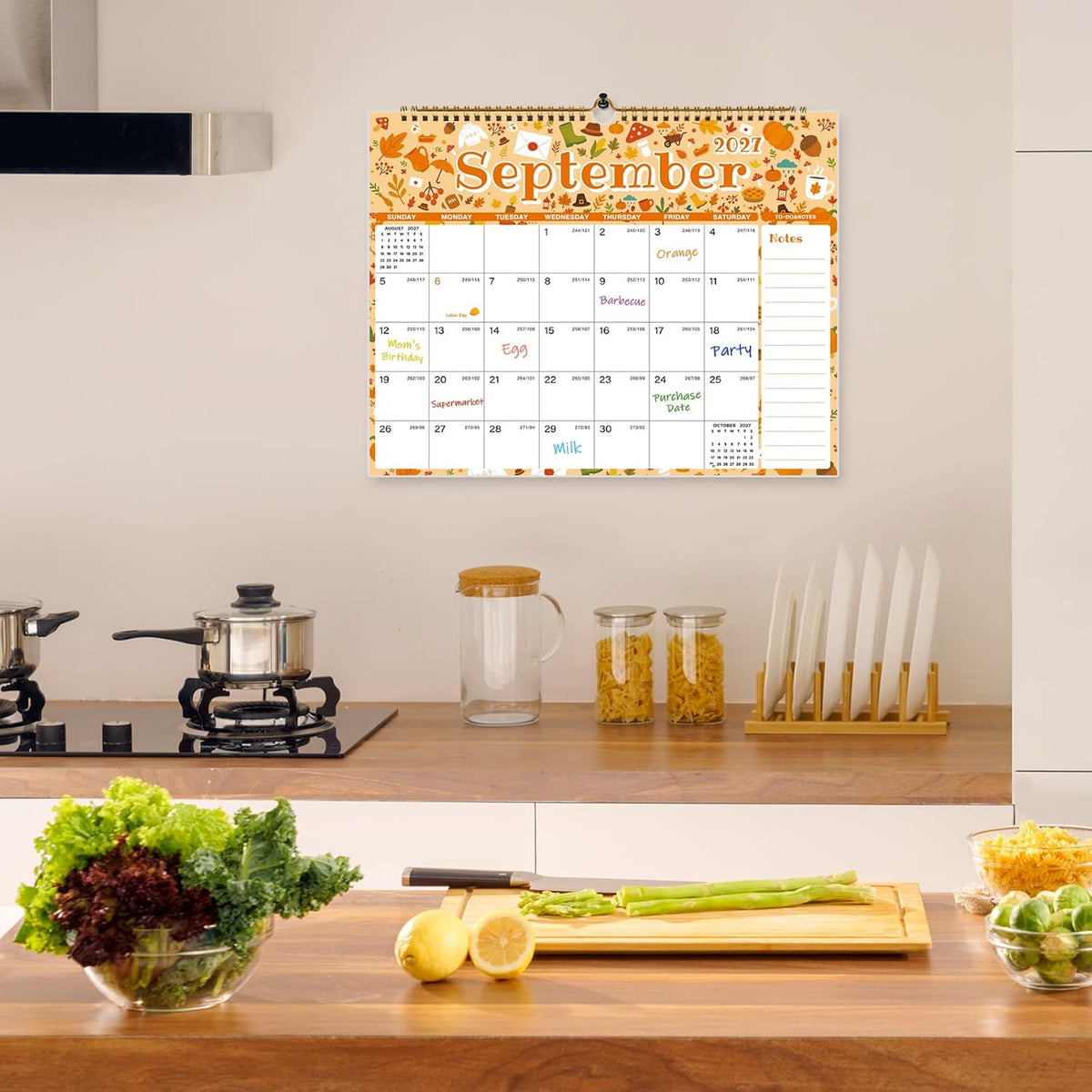 Wall Calendar 2026-2027, 18 Month Jul 2026-Dec 2027, 14.8"x11.5"