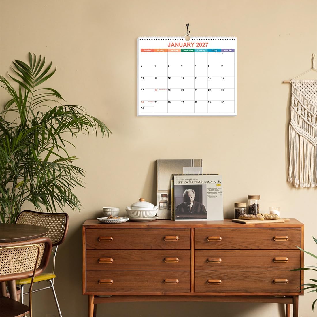 2026-2027 Calendar - 18 Months Calendar from August 2026 - December 2027, Calendar 2026-2027 with Thick Paper, 8.5" x 11", Colorful