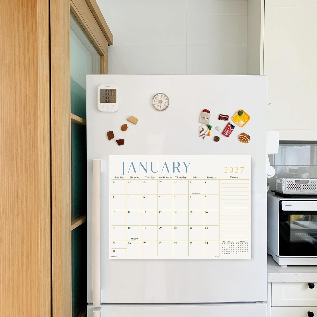 Jotsome Magnetic Calendar for Refrigerator 2026-2027, Fridge Calendar