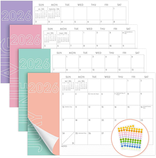 KONVINIT Large Desk Calendar 2026-2027, 20 Months Desk Calendar 2026-11"×17" - Runs From May 2026 Until December 2027, 2026 Desktop Calendar for School, Home & Office Supplies, Morandi