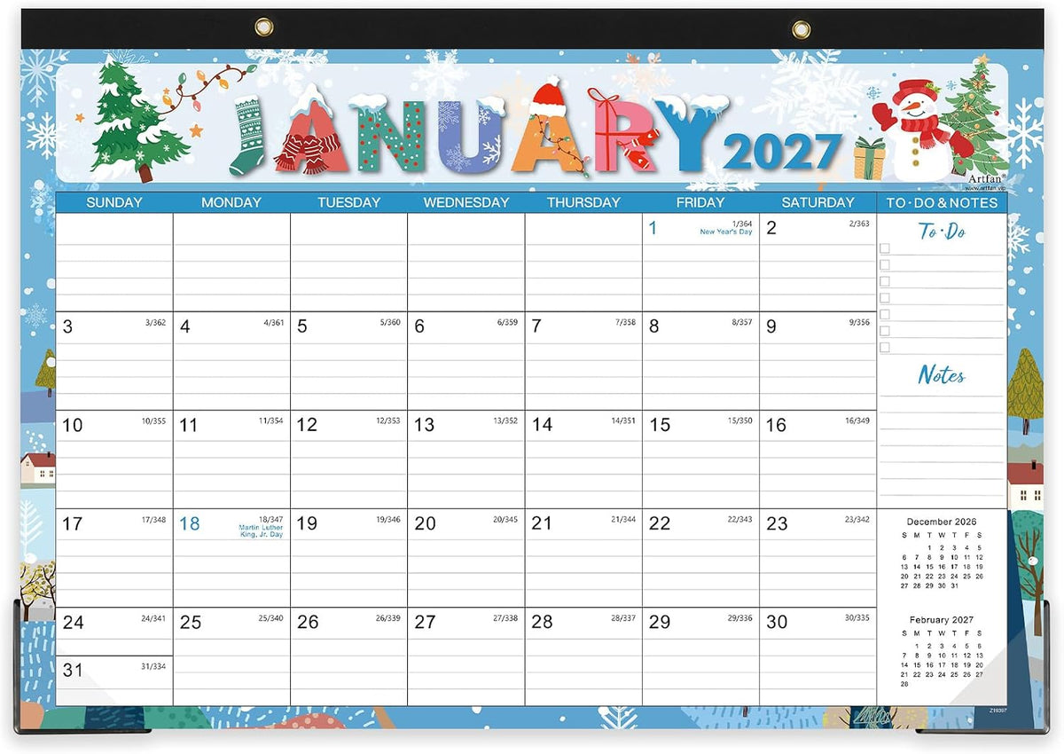 2027 Desk Calendar - Desk/Wall Calendar 2027, Jan. 2027 - Dec. 2027