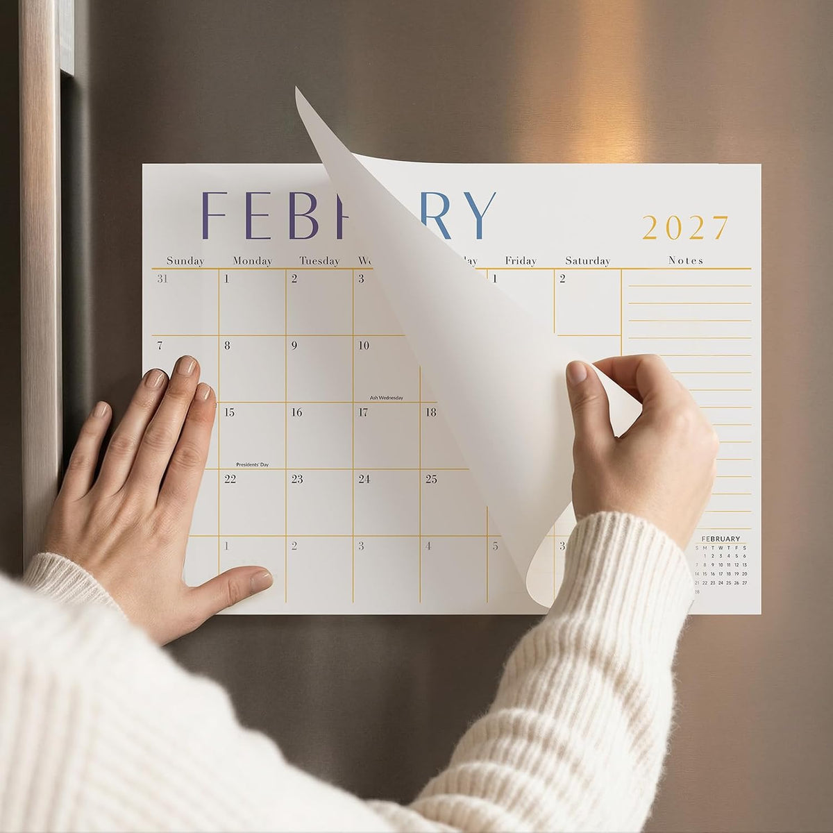 Jotsome Magnetic Calendar for Refrigerator 2026-2027, Fridge Calendar