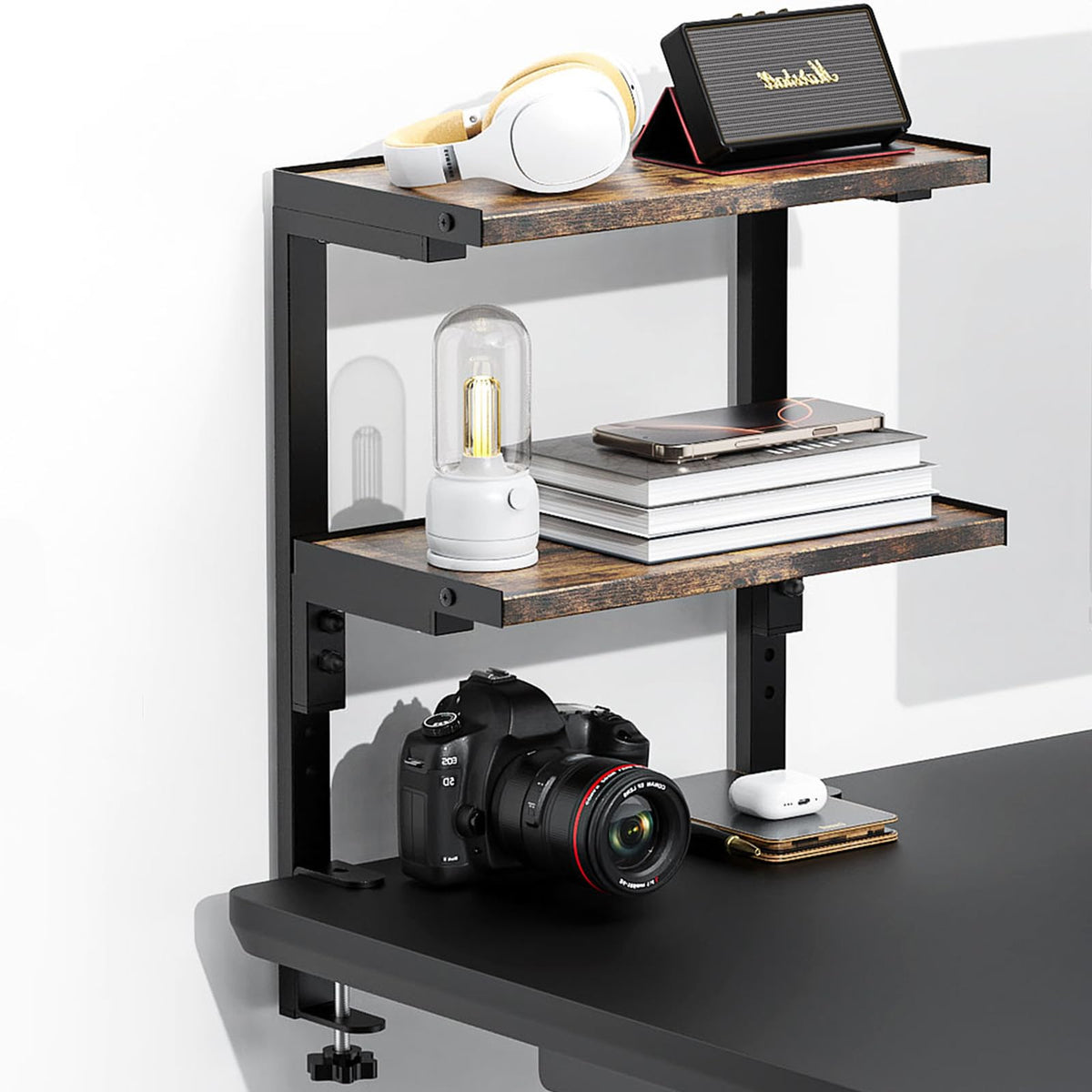 Spacrea 2 Tier Clamp on Desk Shelf
