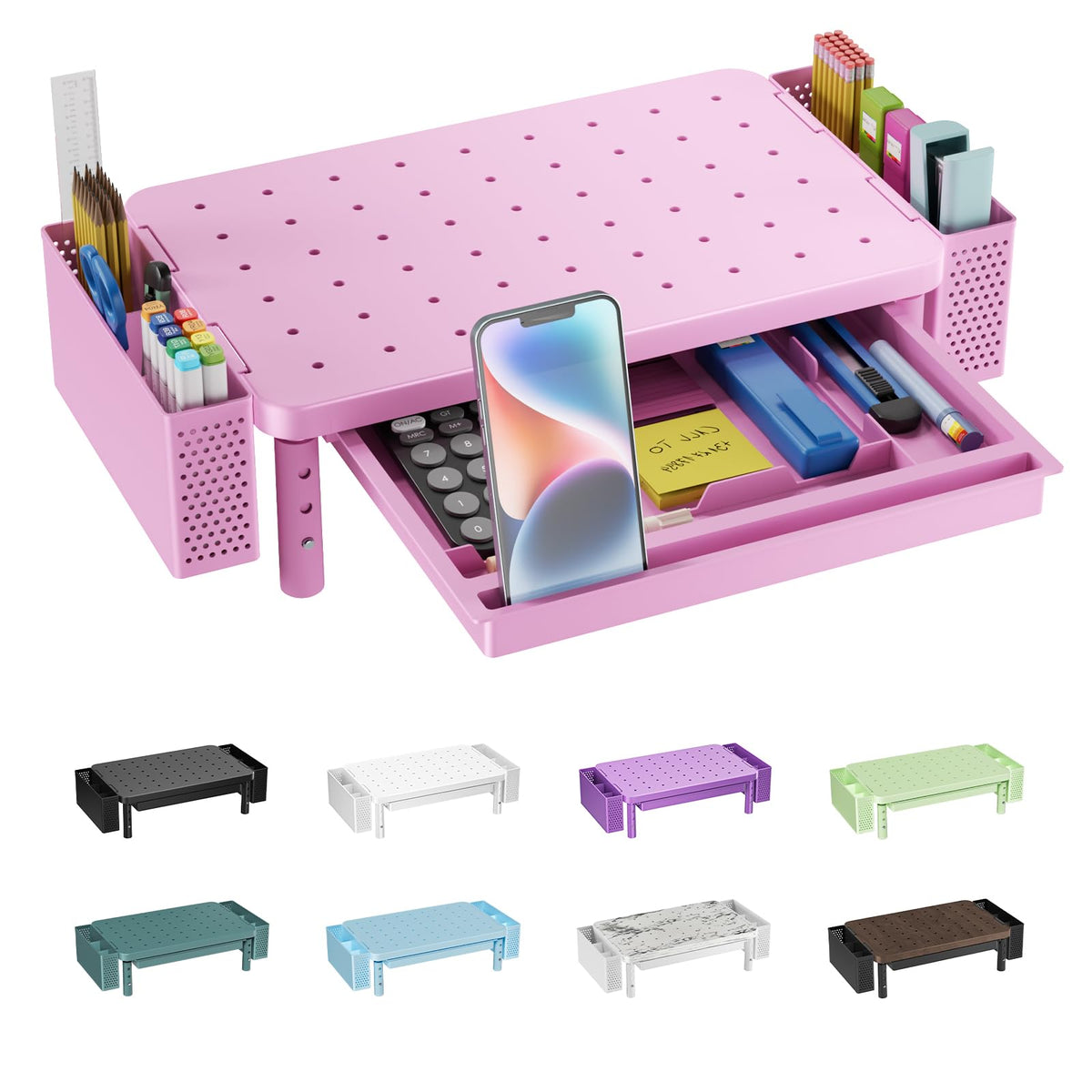 WALI Computer Monitor Stand with Storage and Pen Holder