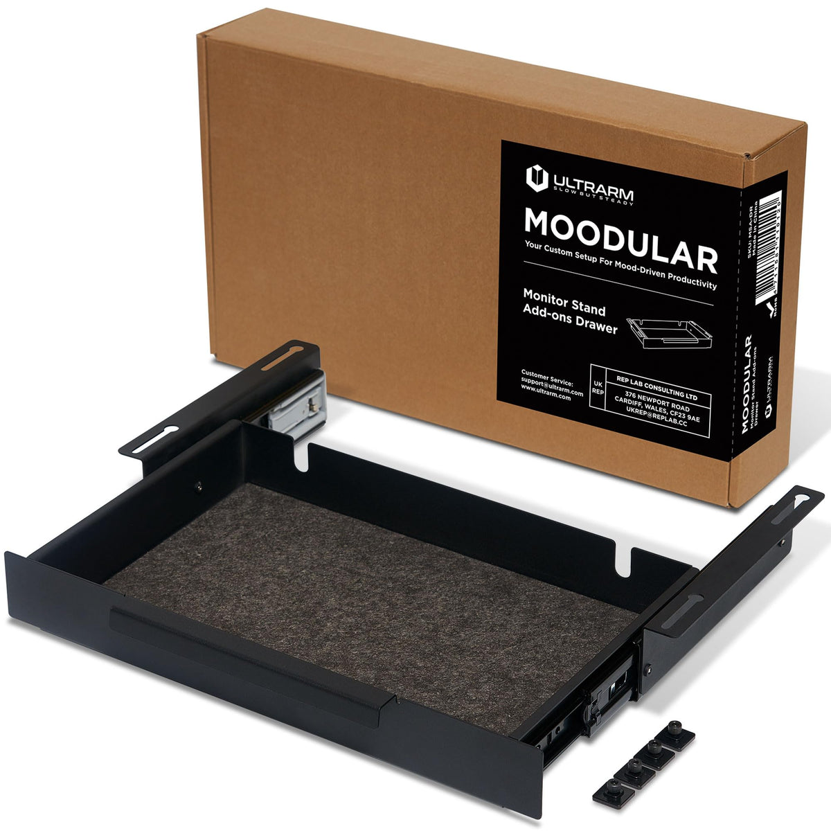 ULTRARM Moodular Wooden Monitor Stand Desk Organizer, Large 45.6" Oak