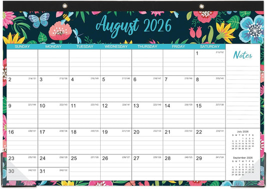 Desk Calendar 2026-2027 - Jul 2026 - Dec 2027, Large Monthly Desk Calendar 18 Months, 17" x 12", Desk Pad, Large Ruled Blocks, To-do List & Notes, Best Desk/Wall Calendar for Planning or Organizing