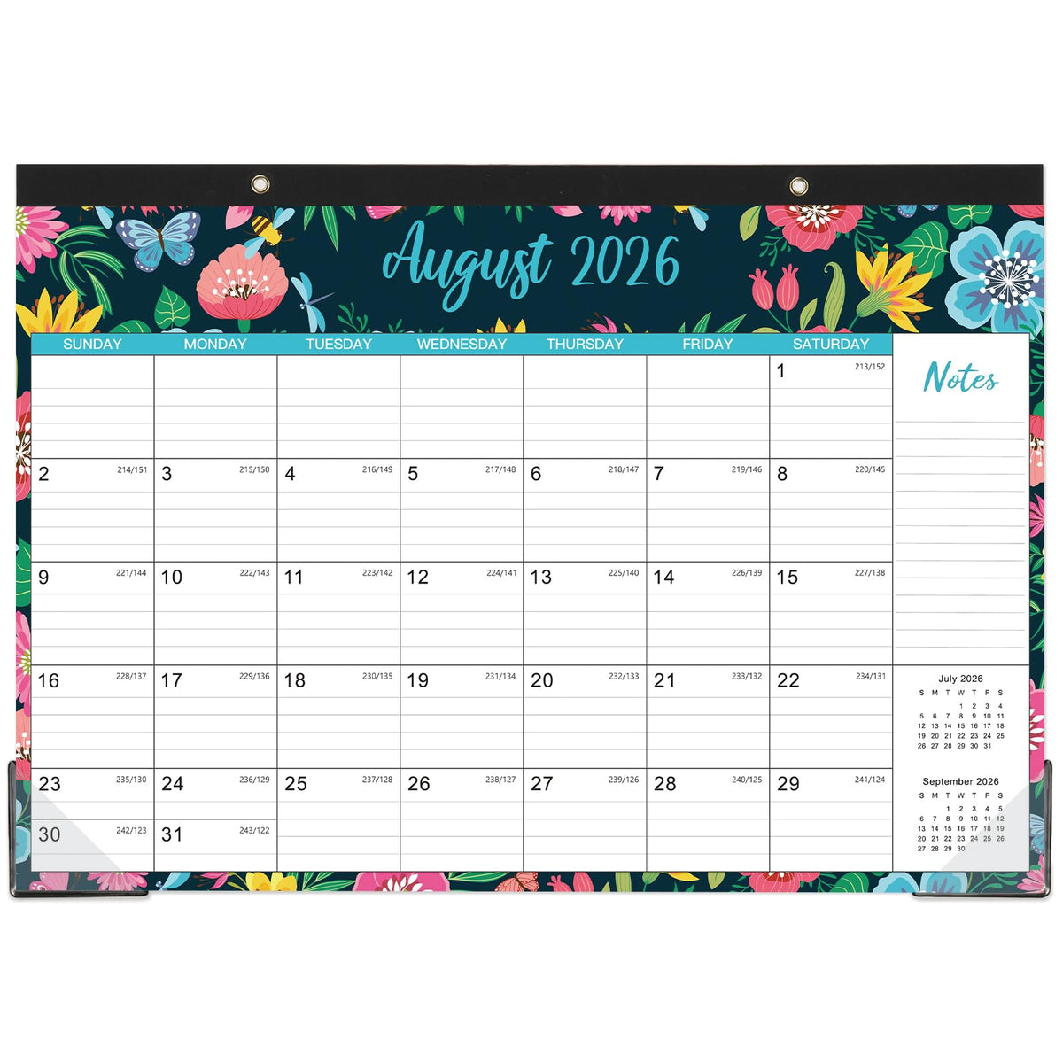 Desk Calendar 2026-2027 - Jul 2026 - Dec 2027, Large Monthly Desk Calendar 18 Months, 17" x 12", Desk Pad, Large Ruled Blocks, To-do List & Notes, Best Desk/Wall Calendar for Planning or Organizing