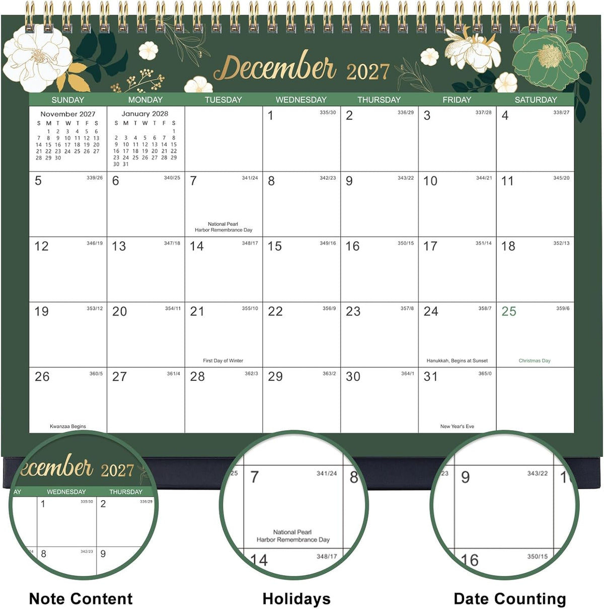 2027 Desk Calendar - 2027 Flip Desktop Calendar, JAN. 2027 - DEC. 2027