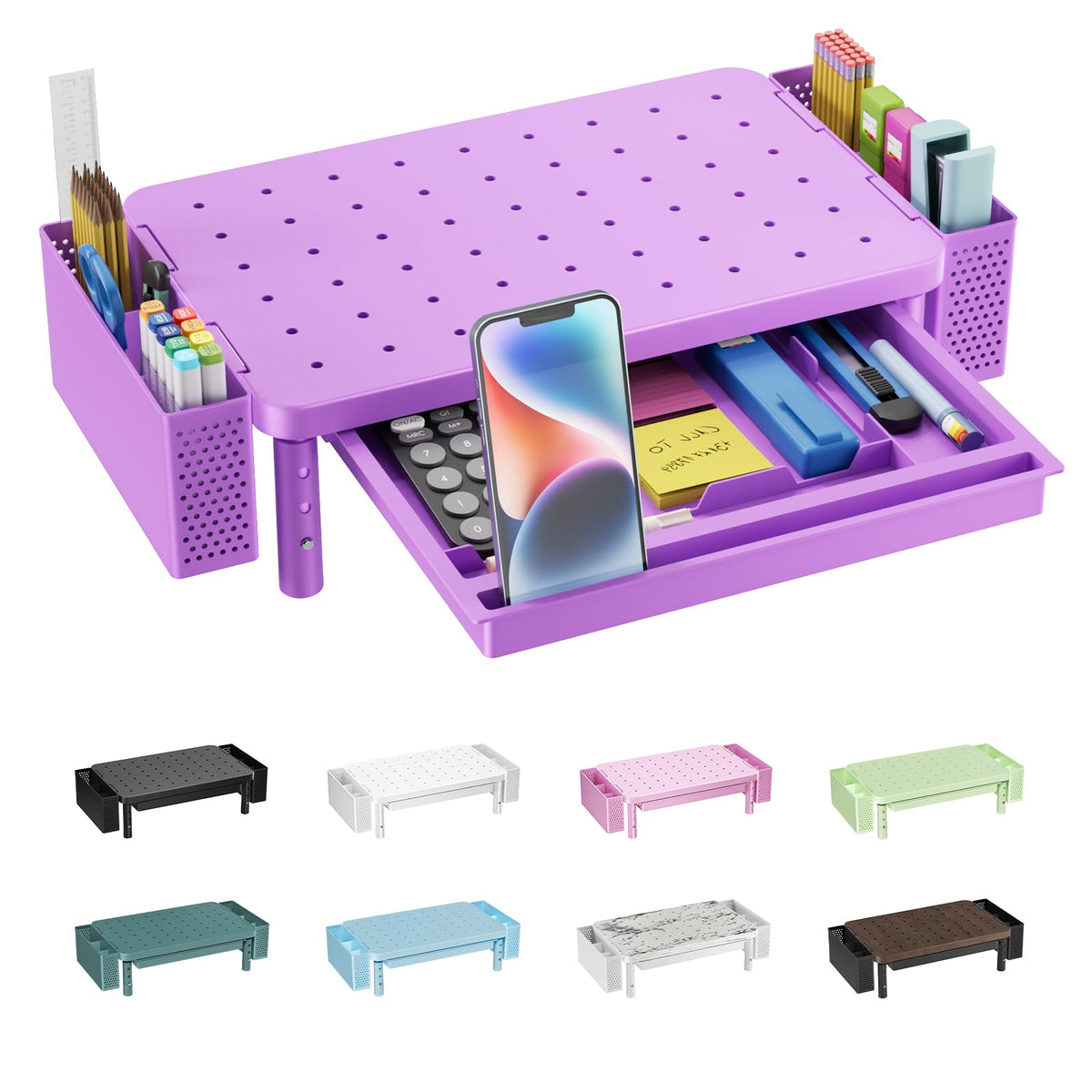 WALI Computer Monitor Stand with Storage and Pen Holder