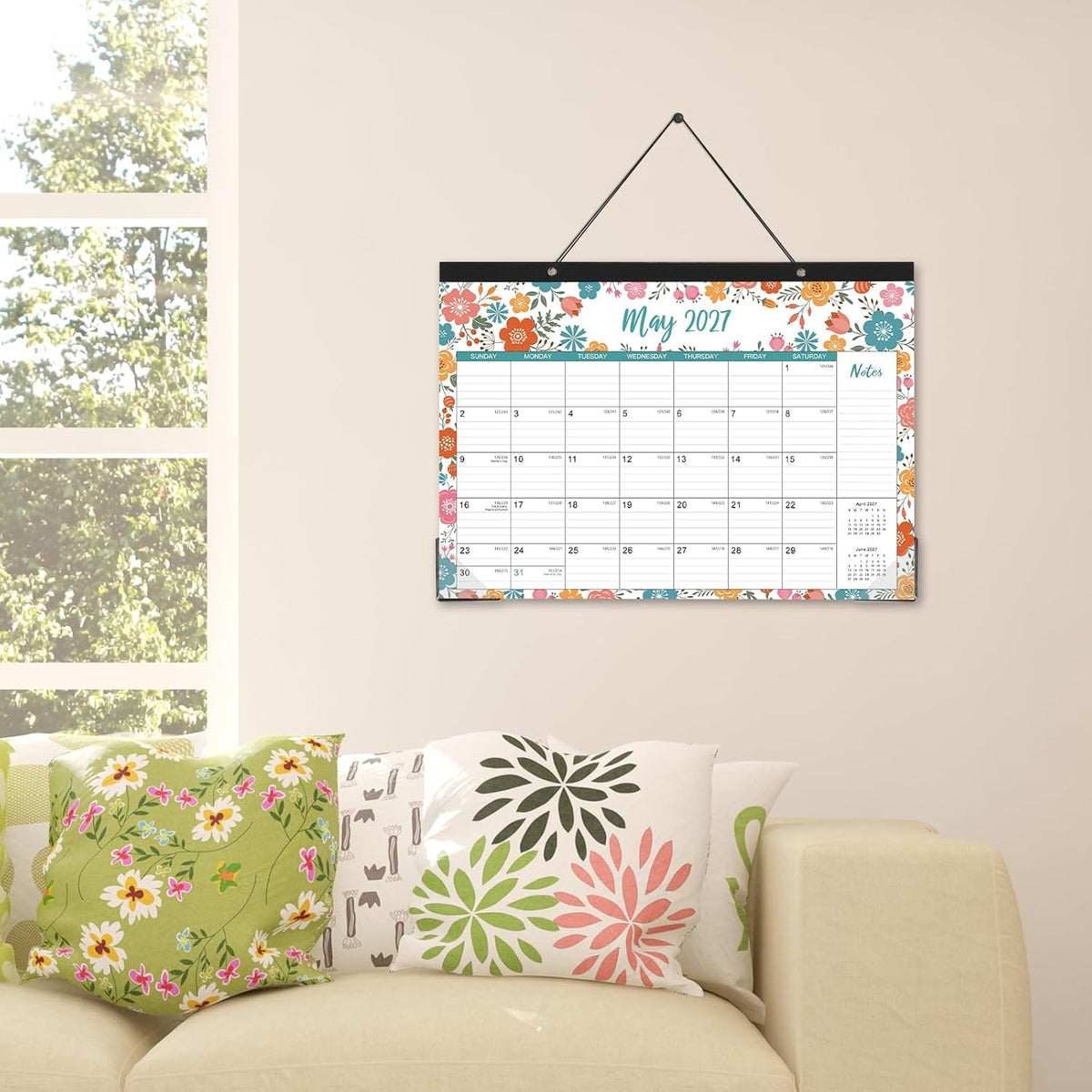 Desk Calendar 2026-2027 - Jul 2026 - Dec 2027, Large Monthly Desk Calendar 18 Months, 17" x 12", Desk Pad, Large Ruled Blocks, To-do List & Notes, Best Desk/Wall Calendar for Planning or Organizing