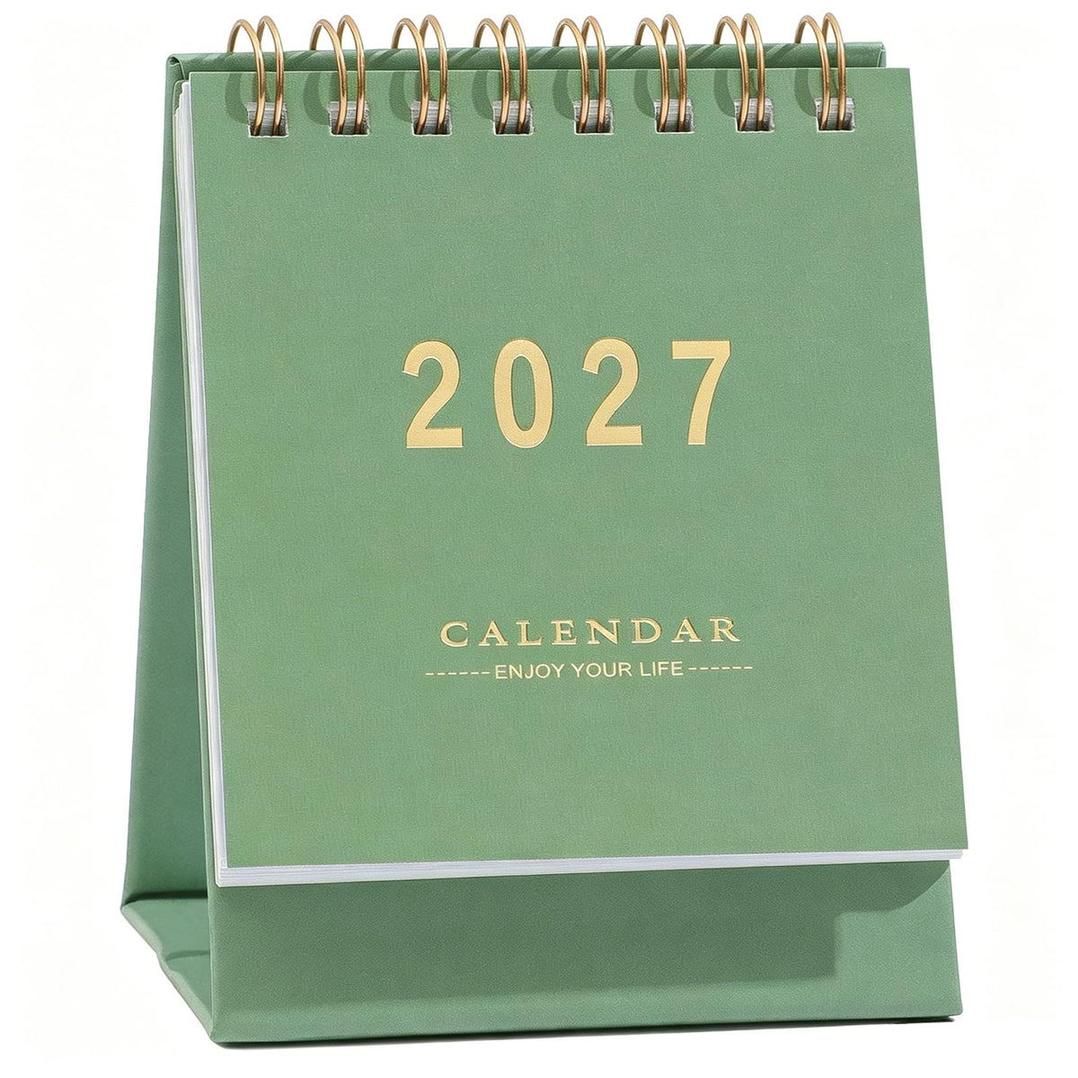 Mini Desk Calendar 2026-2027 - Runs From July 2026 to Dec 2027 Monthy Small Desktop Calendar 250gsm Thick Paper Twin-Wire Binding for Home or Office (Purple)