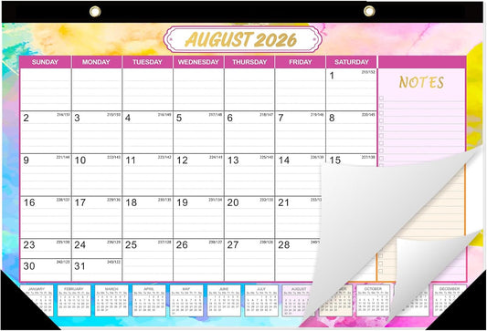 GuassLee Desk Calendar 2026-2027, Jun 2026-Dec 2027, 17"x11.5"
