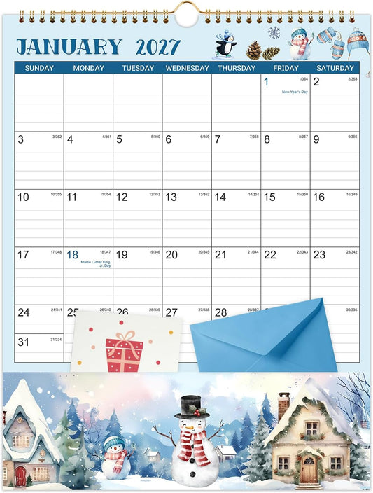 2027 Wall Calendar - 11.4" x 14.5", 18 Months from Jul. 2026 - Dec. 2027