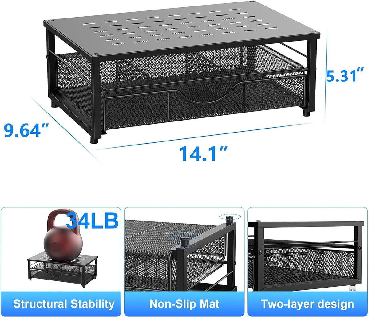 Computer Monitor Stand Riser with Drawer