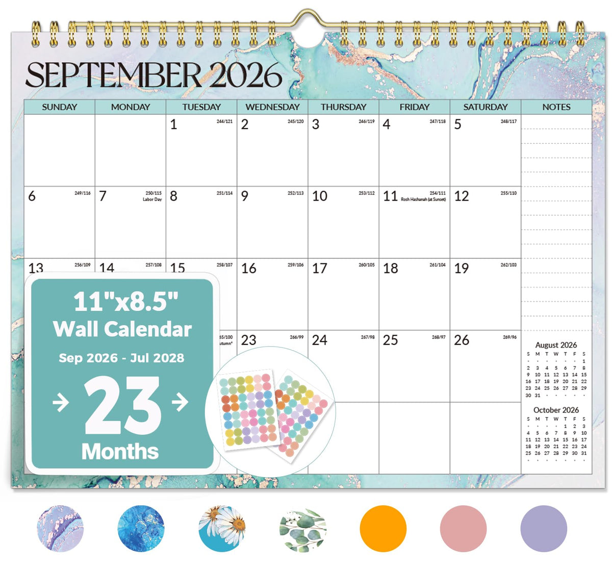 Forvencer 2027 Wall Calendar, 21-Month (Oct 2026 - Jun 2028), 14.7" x 11.5"