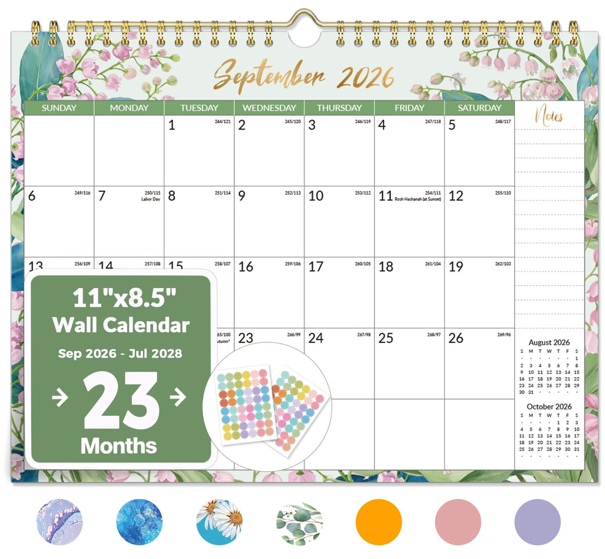 Forvencer 2027 Wall Calendar, 21-Month (Oct 2026 - Jun 2028), 14.7" x 11.5"