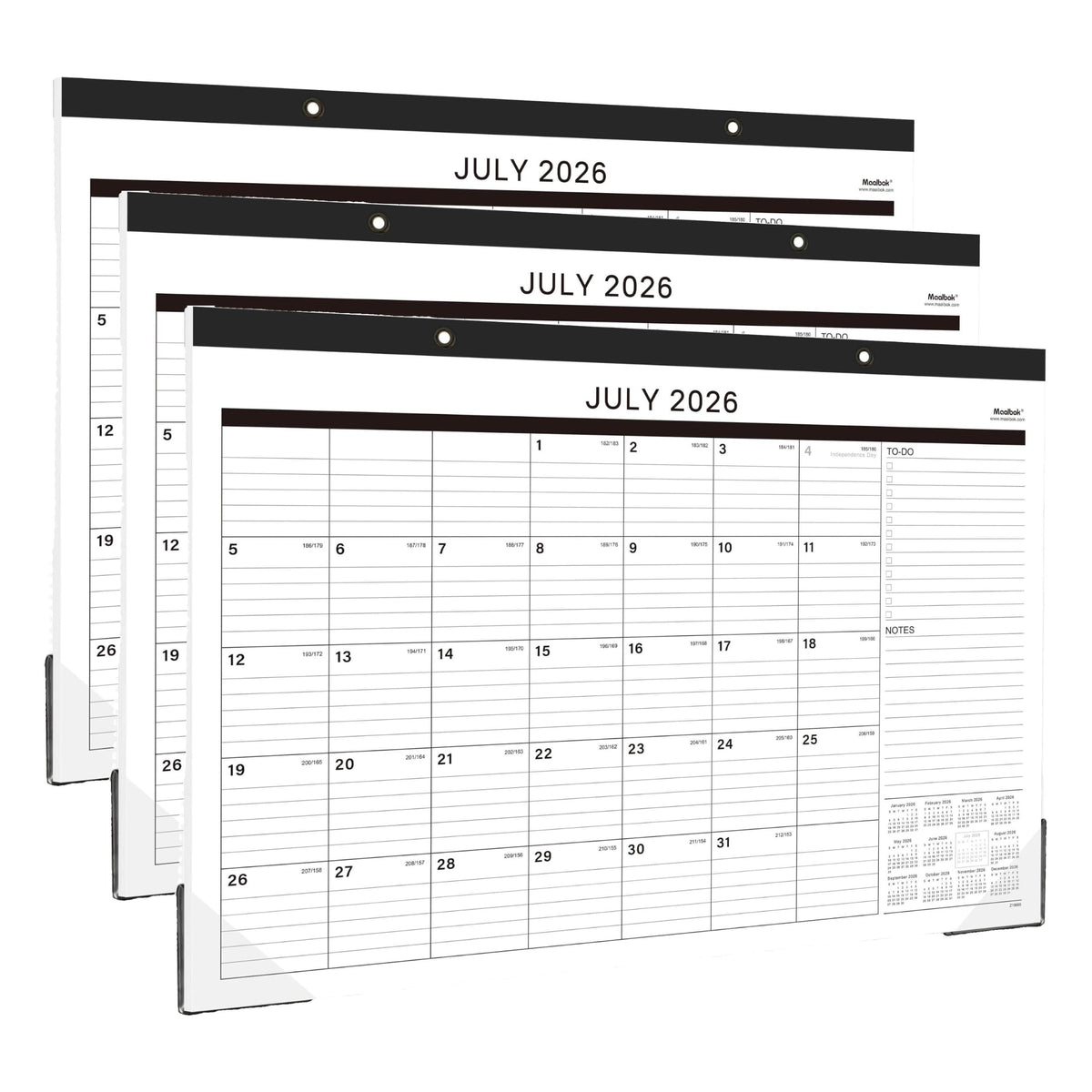 2027 Desk Calendar - Jan 2027 to Dec 2027 - Large Desk Calendar 2027, 17" x 12", Large Ruled Blocks, to-do List & Notes, Corner Protectors, Office Supplies Calendar for Planning