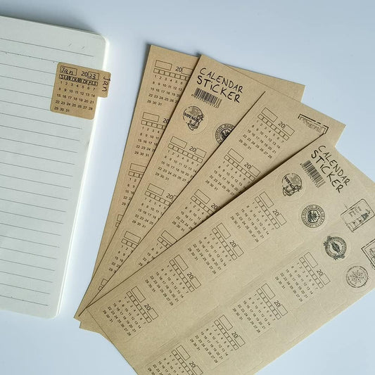30 Pcs Calendar Stickers for Planners Self Adhesive Index Tabs Monthly Index Dividers Bullet Journal/Planners/Agenda