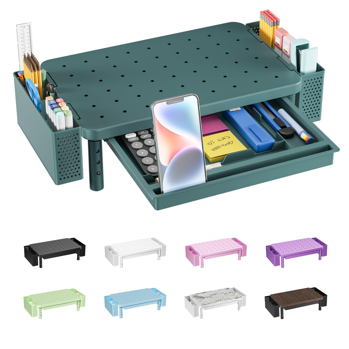 WALI Computer Monitor Stand with Storage and Pen Holder