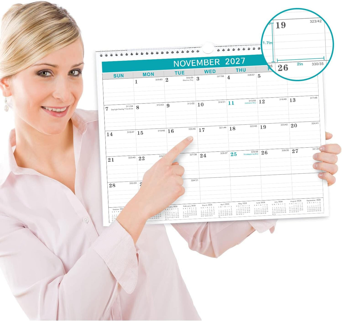 Calendar 2027, 12 Months from January 2027 to December 2027