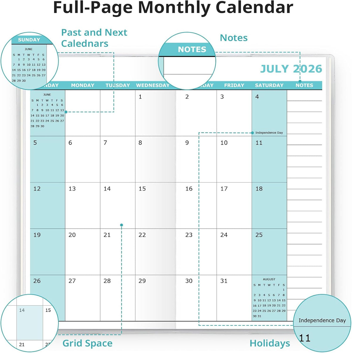2 Year Pocket Calendar 2026-2028, Jul 2026-Jun 2028，6.5" x 3.5"