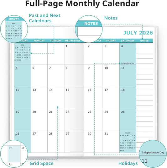 2 Year Pocket Calendar 2026-2028, Jul 2026-Jun 2028，6.5" x 3.5"