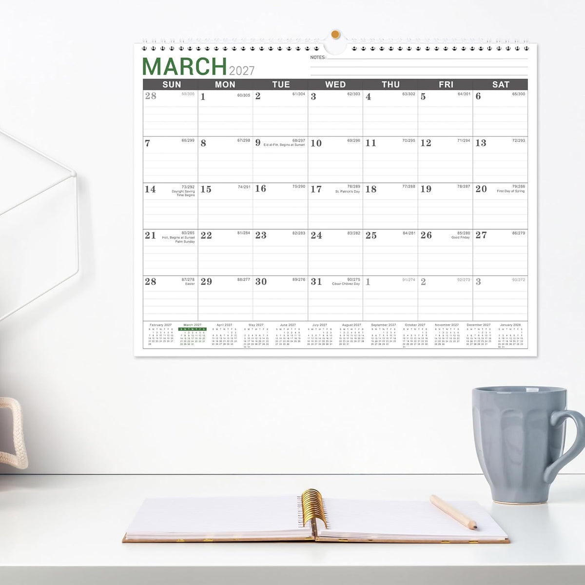 2026-2027 Wall Calendar - Sep. 2026 to Dec. 2027, 11.5"x14.75"