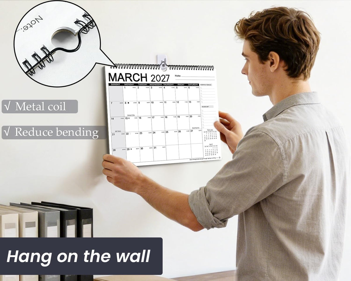 AECCN Wall Calendar 2026-2027, Jul 2026-Dec 2027, 14.4'' x 11.4''