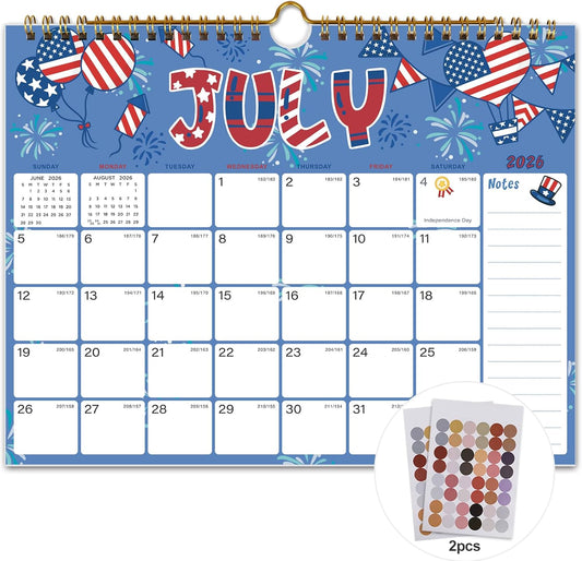 Vibrant Focus Calendar 2026-2027, 18 Monthly, July 2026 - December 2027