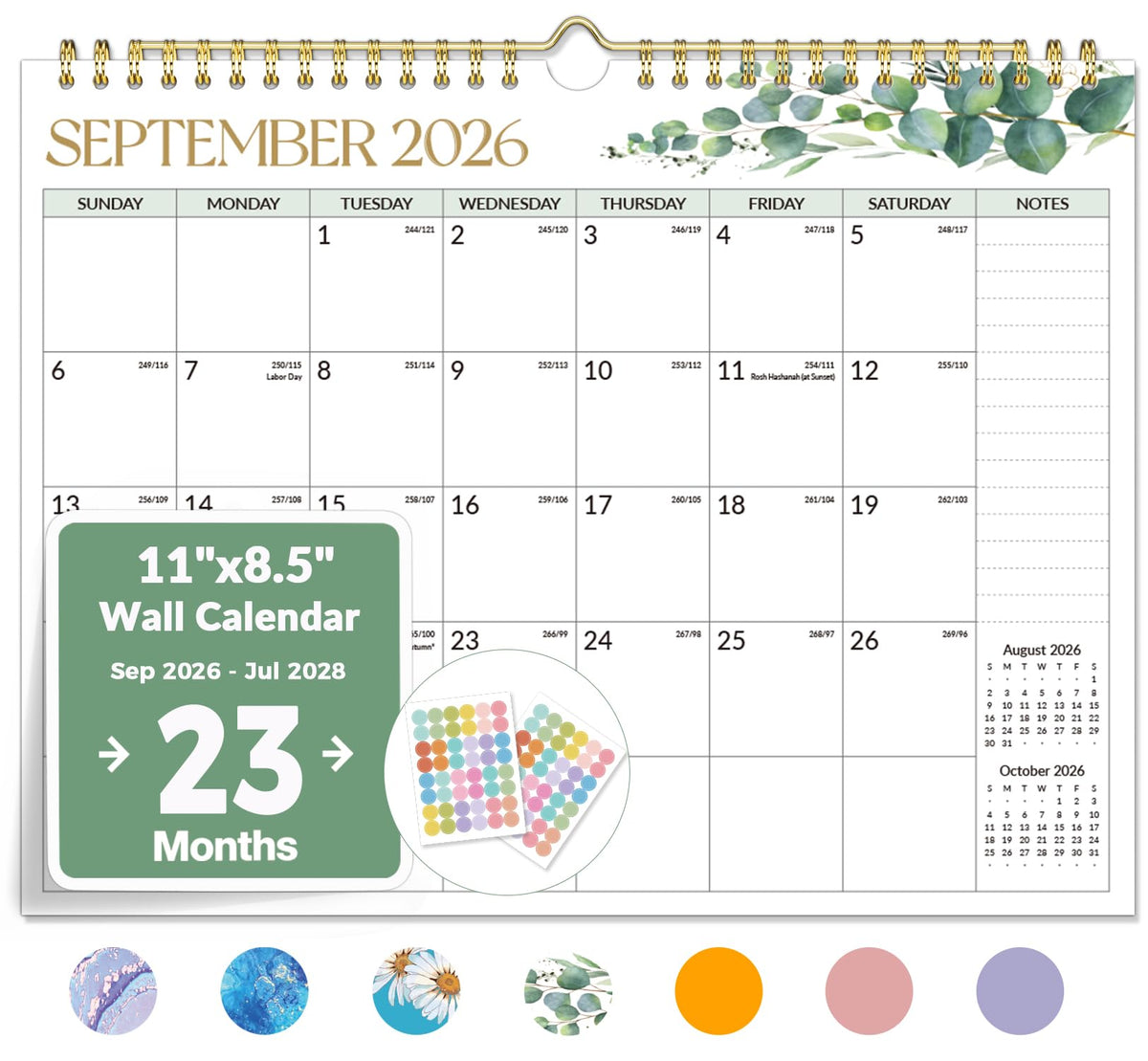 Forvencer 2027 Wall Calendar, 21-Month (Oct 2026 - Jun 2028), 14.7" x 11.5"