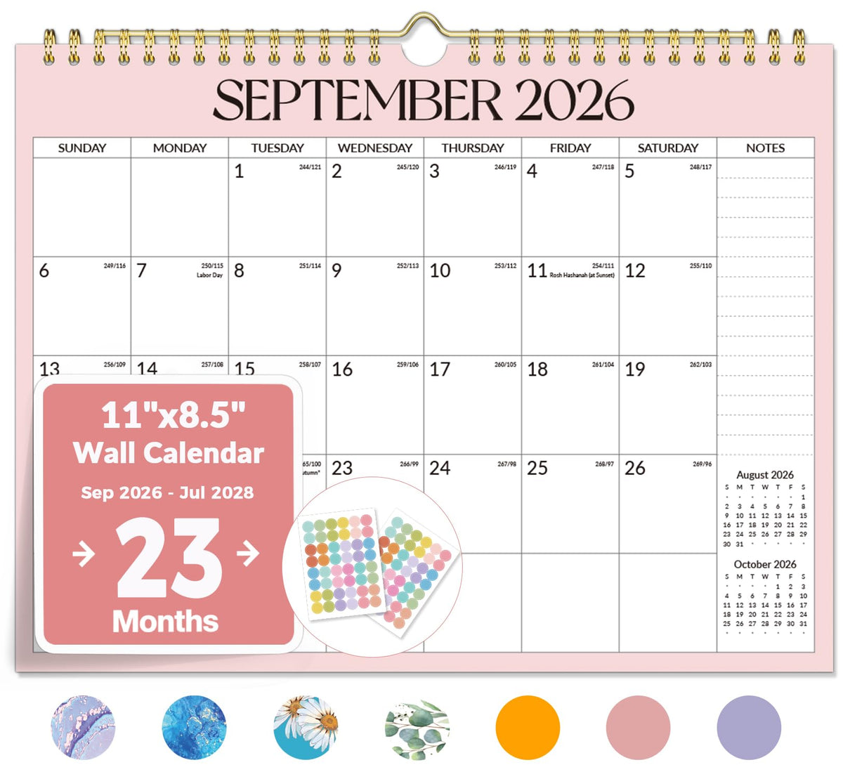 Forvencer 2027 Wall Calendar, 21-Month (Oct 2026 - Jun 2028), 14.7" x 11.5"