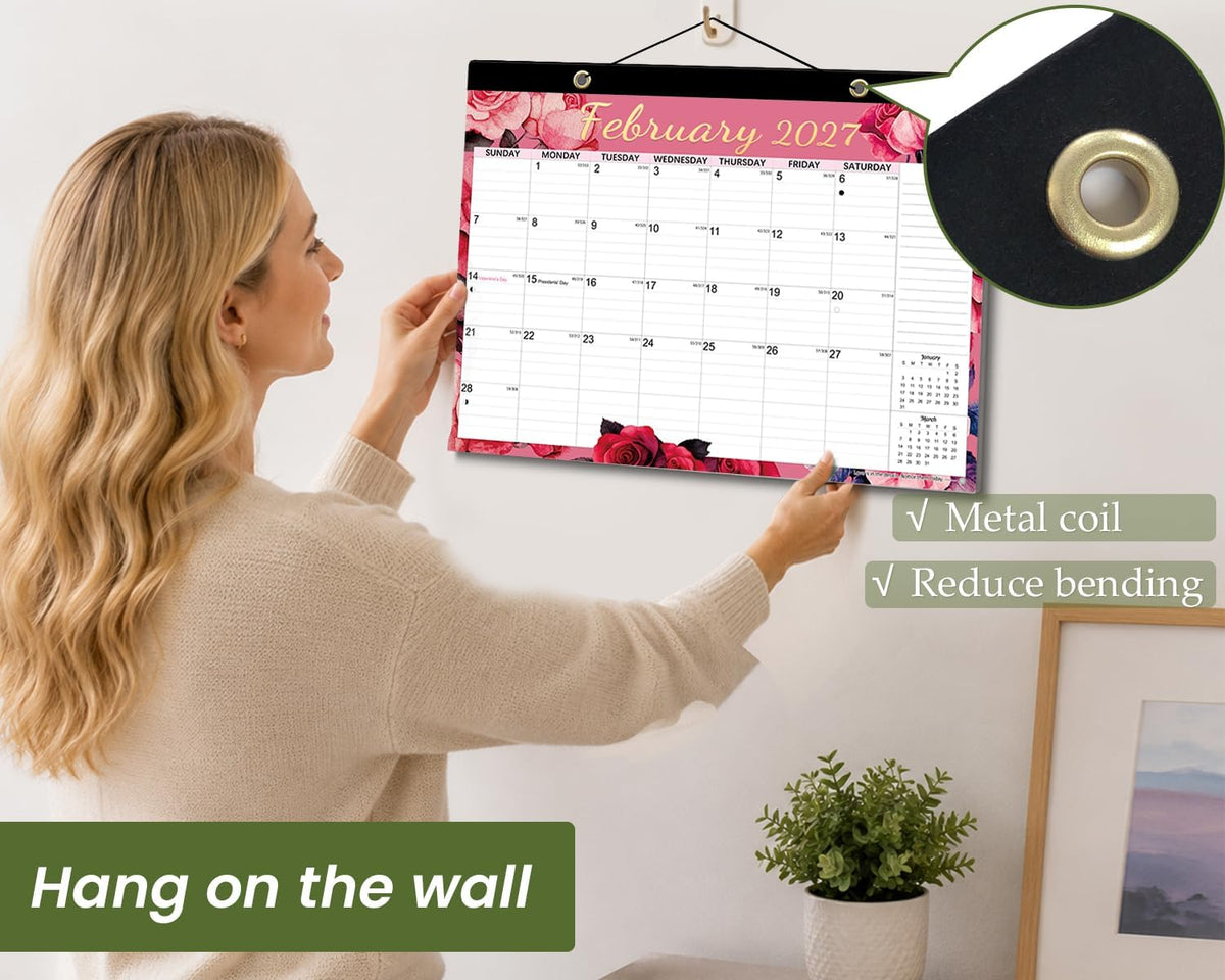 AECCN Desk Calendar 2026-2027, Jul 2026-Dec 2027, 17" x 11.4"