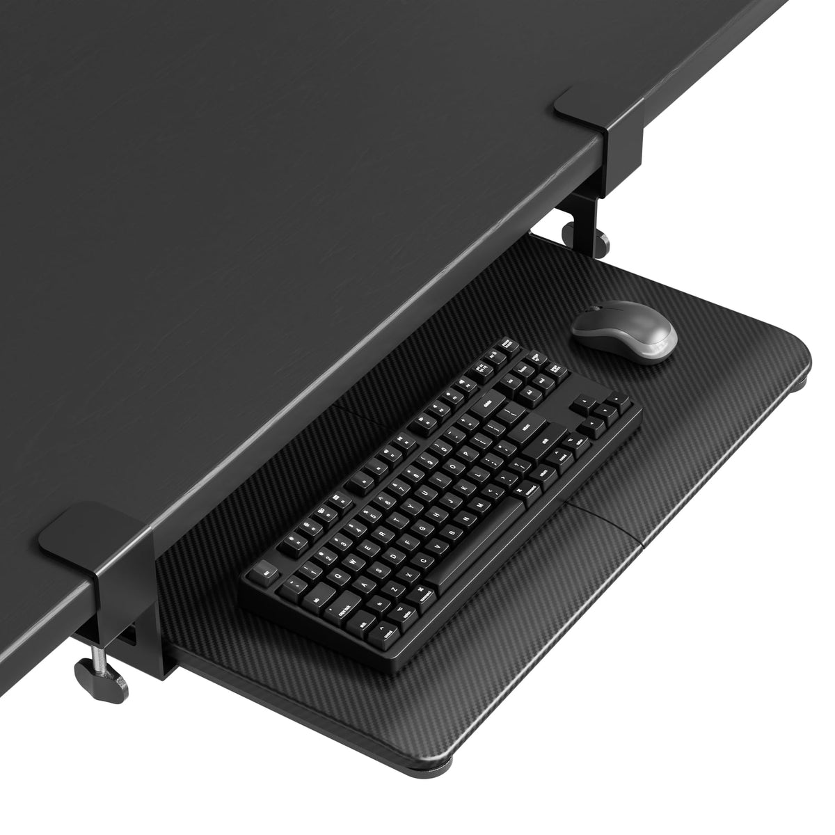 BONTEC Under Desk Keyboard Tray, Pull-Out Keyboard & Mouse Platform