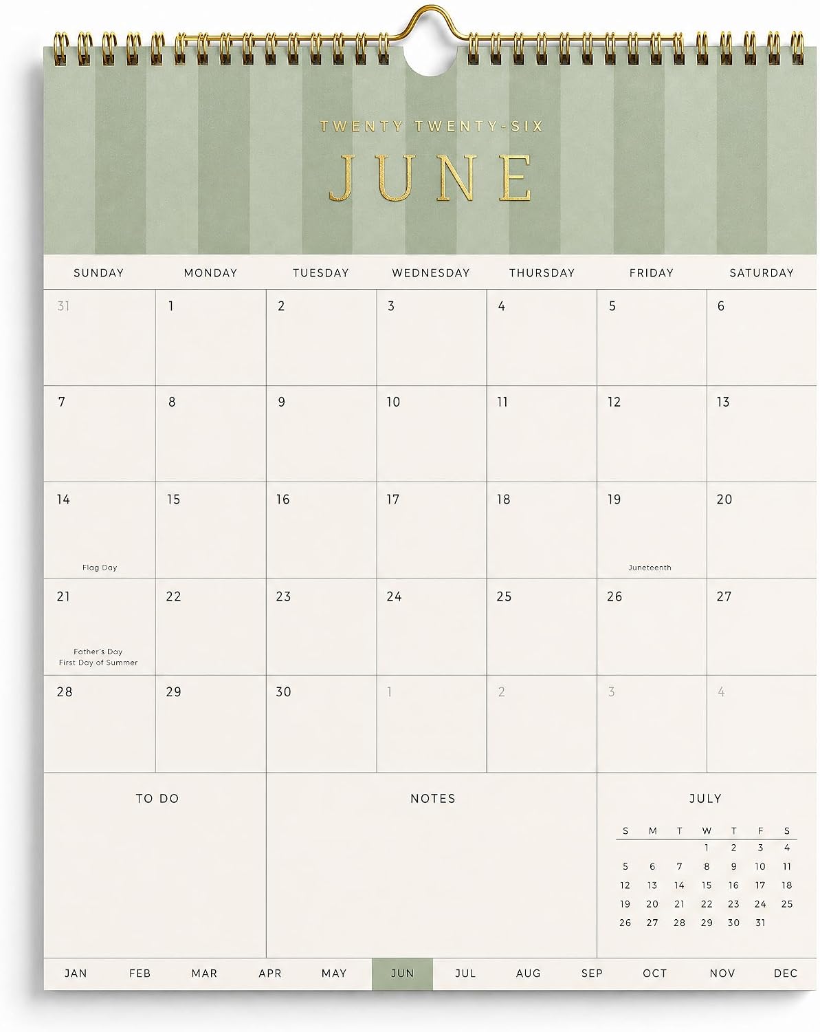 Aesthetic 2026-2027 Wall Calendar - Runs from June 2026 Until December 2027