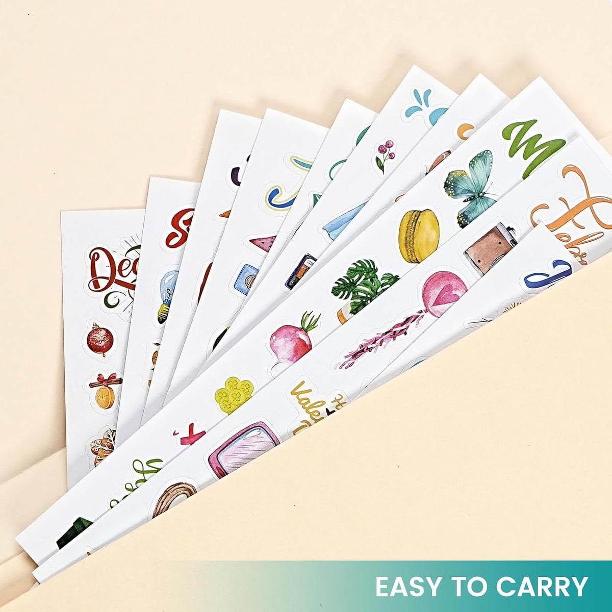 Planner Stickers - 12 Monthly Calendar Stickers for Celebrations, 14 Sheets