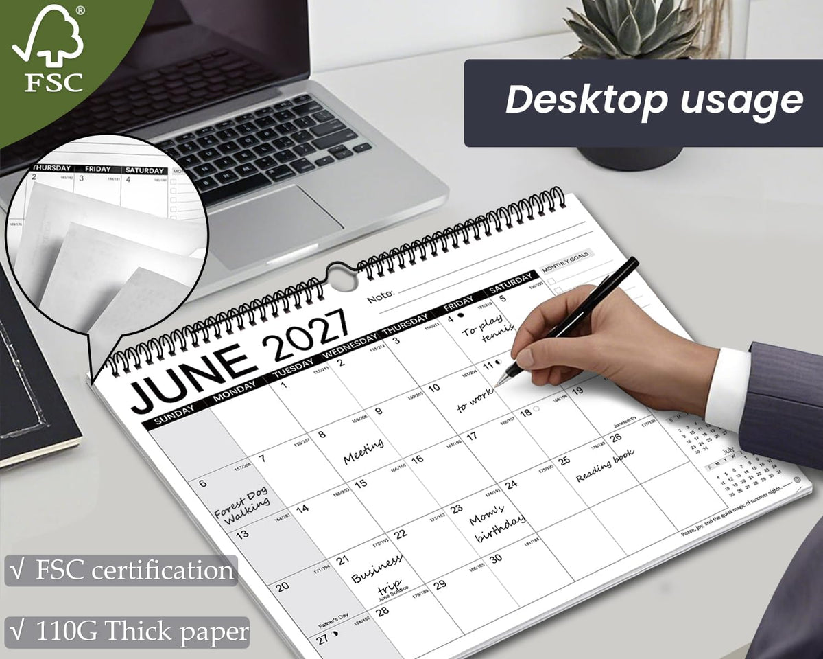 AECCN Wall Calendar 2026-2027, Jul 2026-Dec 2027, 14.4'' x 11.4''