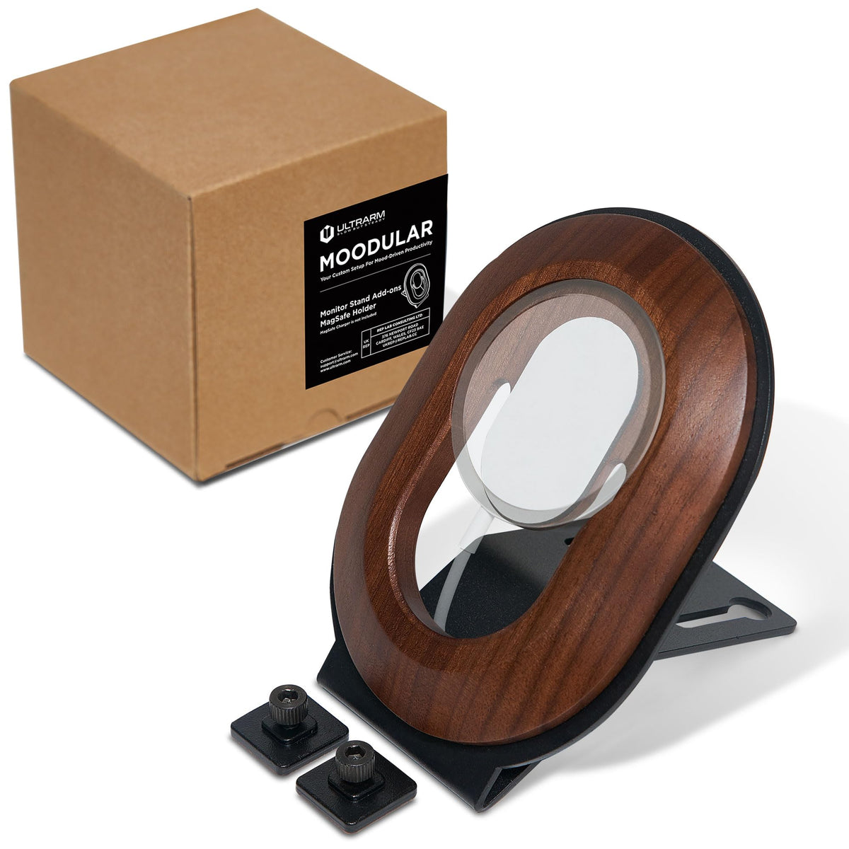 ULTRARM Moodular Wooden Monitor Stand Desk Organizer, Large 45.6" Oak